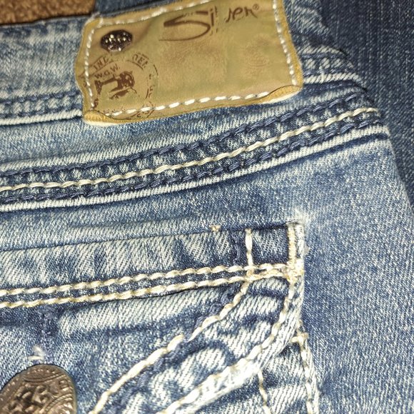 Silver Suki Flap Pocket Jeans With Embroidery - Picture 8 of 15